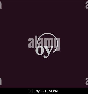 OY initials logo monogram design ideas Stock Vector