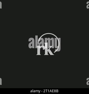 RK initials logo monogram design ideas Stock Vector
