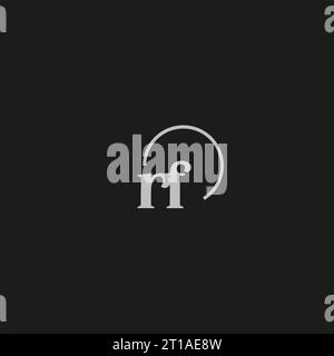 RF initials logo monogram design ideas Stock Vector