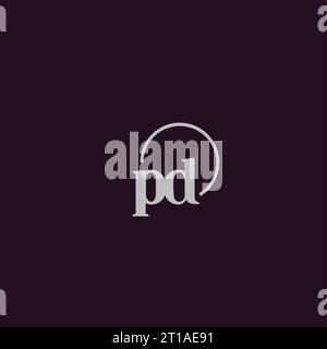 PD initials logo monogram design ideas Stock Vector