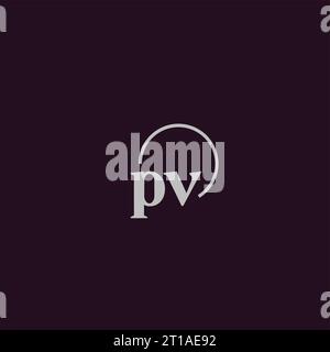 PV initials logo monogram design ideas Stock Vector