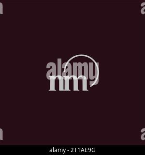 NM initials logo monogram design ideas Stock Vector