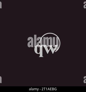 QW initials logo monogram design ideas Stock Vector