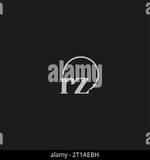 RZ initials logo monogram design ideas Stock Vector
