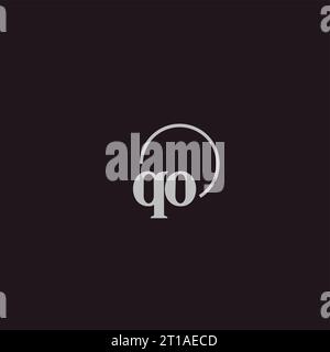 QO initials logo monogram design ideas Stock Vector
