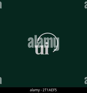 UI initials logo monogram design ideas Stock Vector