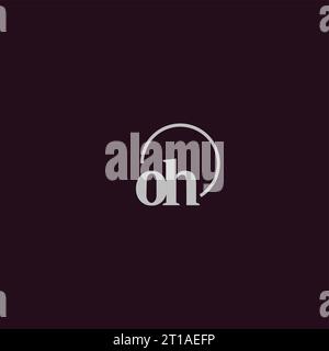 OH initials logo monogram design ideas Stock Vector