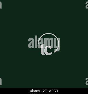TC initials logo monogram design ideas Stock Vector
