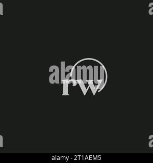 RW initials logo monogram design ideas Stock Vector