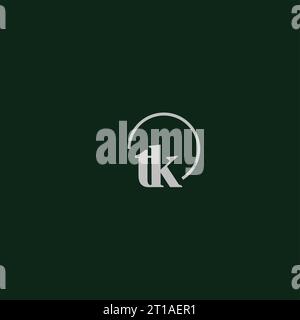 TK initials logo monogram design ideas Stock Vector