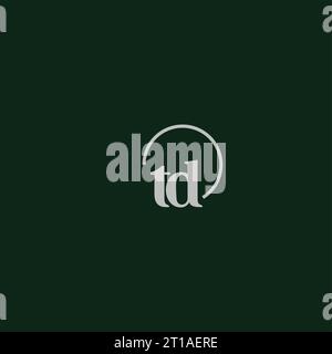 TD initials logo monogram design ideas Stock Vector