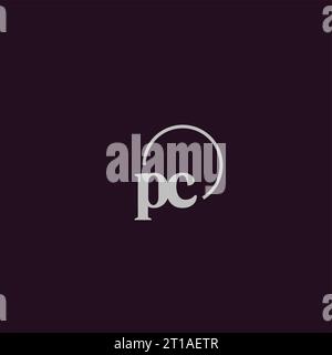 PC initials logo monogram design ideas Stock Vector