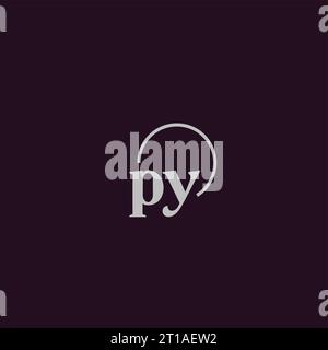 PY initials logo monogram design ideas Stock Vector