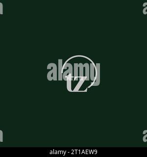 TZ initials logo monogram design ideas Stock Vector