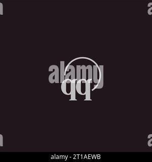 QQ initials logo monogram design ideas Stock Vector