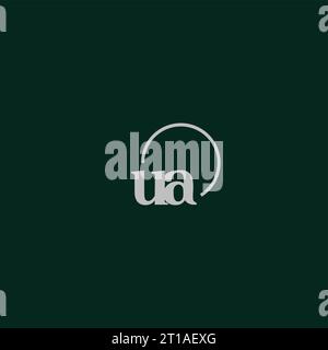 UA initials logo monogram design ideas Stock Vector