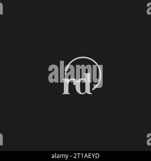 RD initials logo monogram design ideas Stock Vector