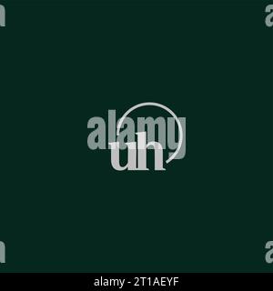UH initials logo monogram design ideas Stock Vector