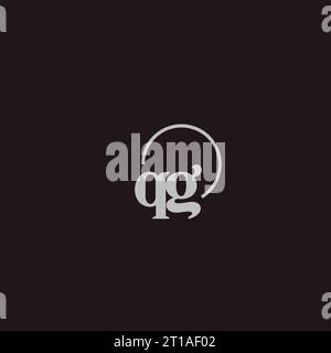QG initials logo monogram design ideas Stock Vector