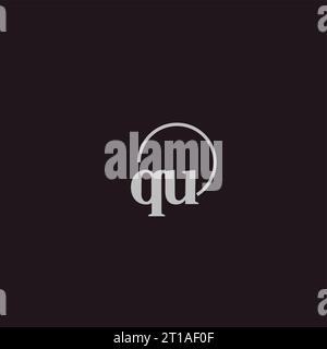 QU initials logo monogram design ideas Stock Vector