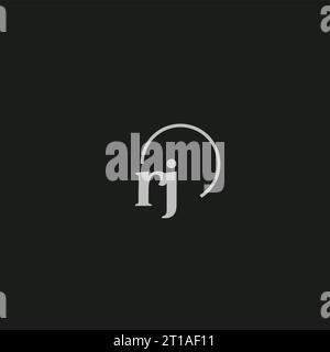 RJ initials logo monogram design ideas Stock Vector