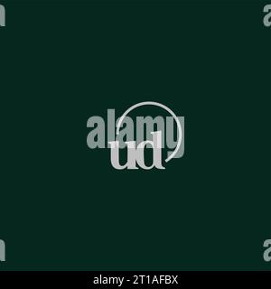 UD initials logo monogram design ideas Stock Vector