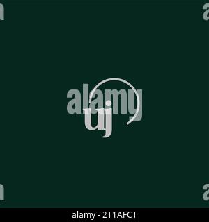 UJ initials logo monogram design ideas Stock Vector