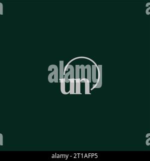UN initials logo monogram design ideas Stock Vector