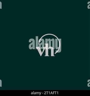 VH initials logo monogram design ideas Stock Vector