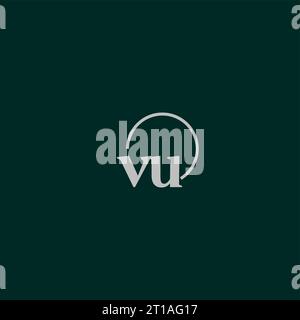 VU initials logo monogram design ideas Stock Vector
