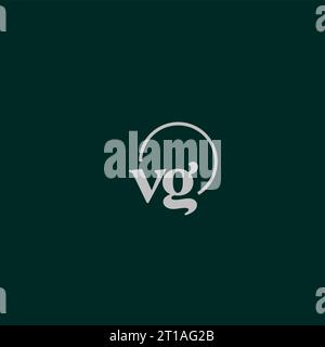VG initials logo monogram design ideas Stock Vector