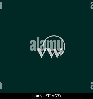 VW initials logo monogram design ideas Stock Vector