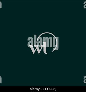 WL initials logo monogram design ideas Stock Vector