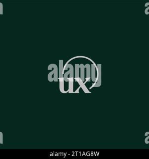 UX initials logo monogram design ideas Stock Vector