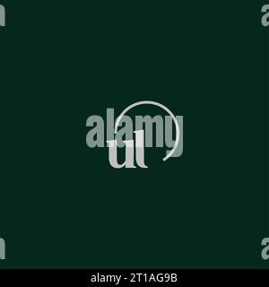 UL initials logo monogram design ideas Stock Vector