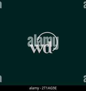 WD initials logo monogram design ideas Stock Vector