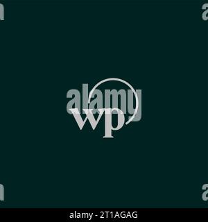 WP initials logo monogram design ideas Stock Vector