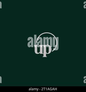 UP initials logo monogram design ideas Stock Vector