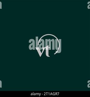 VT initials logo monogram design ideas Stock Vector