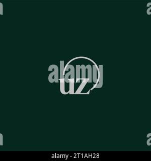 UZ initials logo monogram design ideas Stock Vector