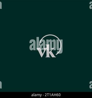 VK initials logo monogram design ideas Stock Vector