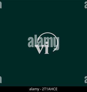 VI initials logo monogram design ideas Stock Vector