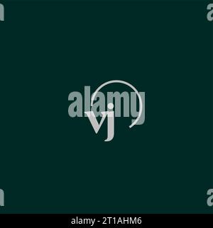 VJ initials logo monogram design ideas Stock Vector