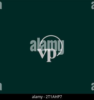 VP initials logo monogram design ideas Stock Vector