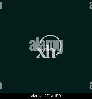 XH initials logo monogram design ideas Stock Vector