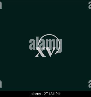 XV initials logo monogram design ideas Stock Vector