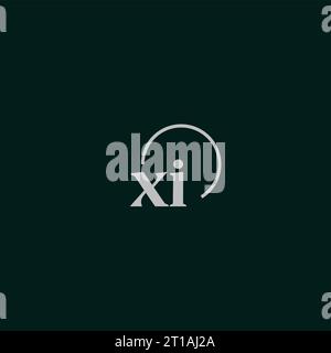 XI initials logo monogram design ideas Stock Vector