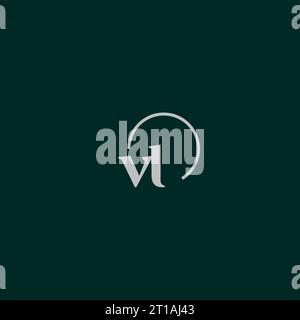 VL initials logo monogram design ideas Stock Vector