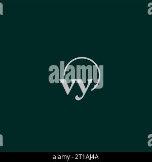 VY initials logo monogram design ideas Stock Vector
