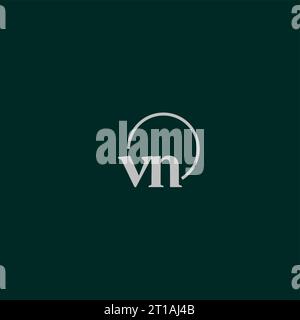 VN initials logo monogram design ideas Stock Vector